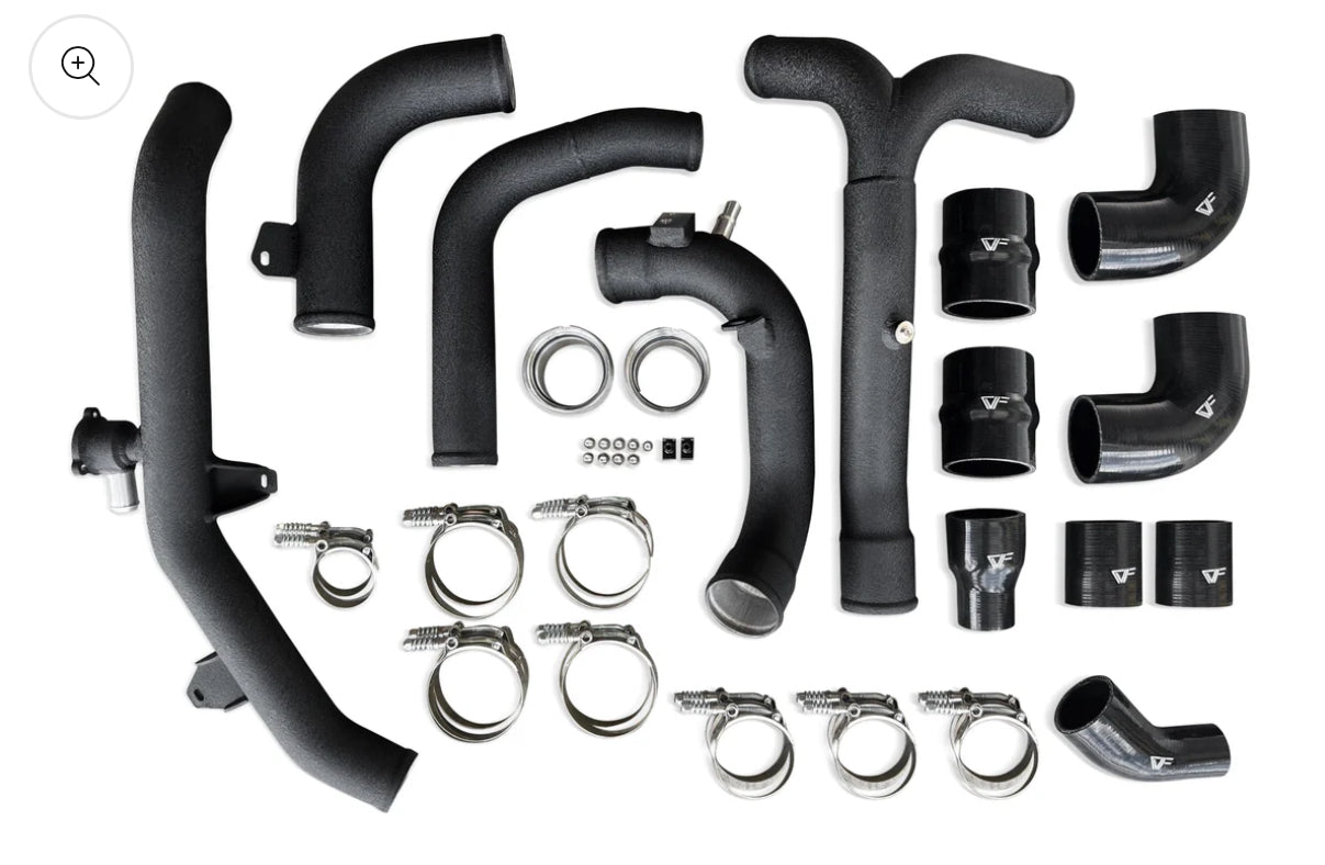 CVF Aluminum Intercooler Hot-Side + Cold-Side Piping Kit (2021-2025 Ford Bronco 2.7L; 2024 Ford Ranger 2.7L)