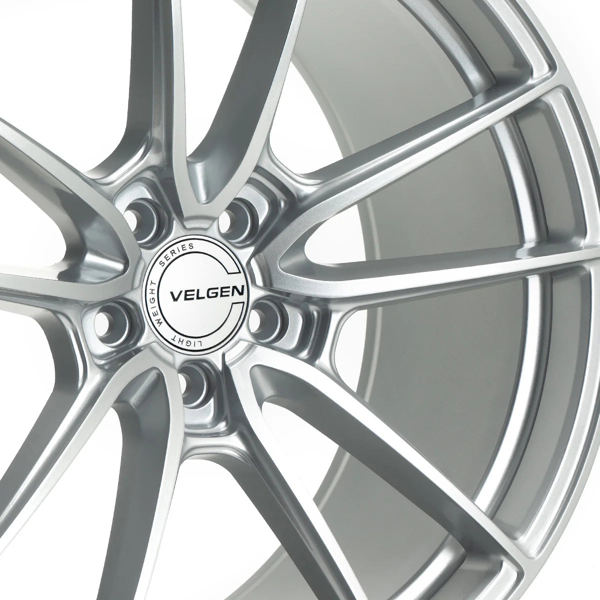 2015-2024 FORD MUSTANG VELGEN VF5 WHEEL SET (SET OF 4) - GLOSS SILVER - 19X10/19X11