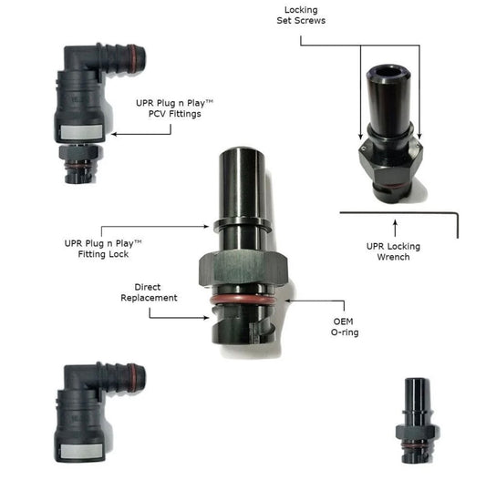 UPR Plug N Play Adjustable Hi-Flo PCV Valve (2011-2023 Mustang, F150, Explorer, Hellcat) 5045-24