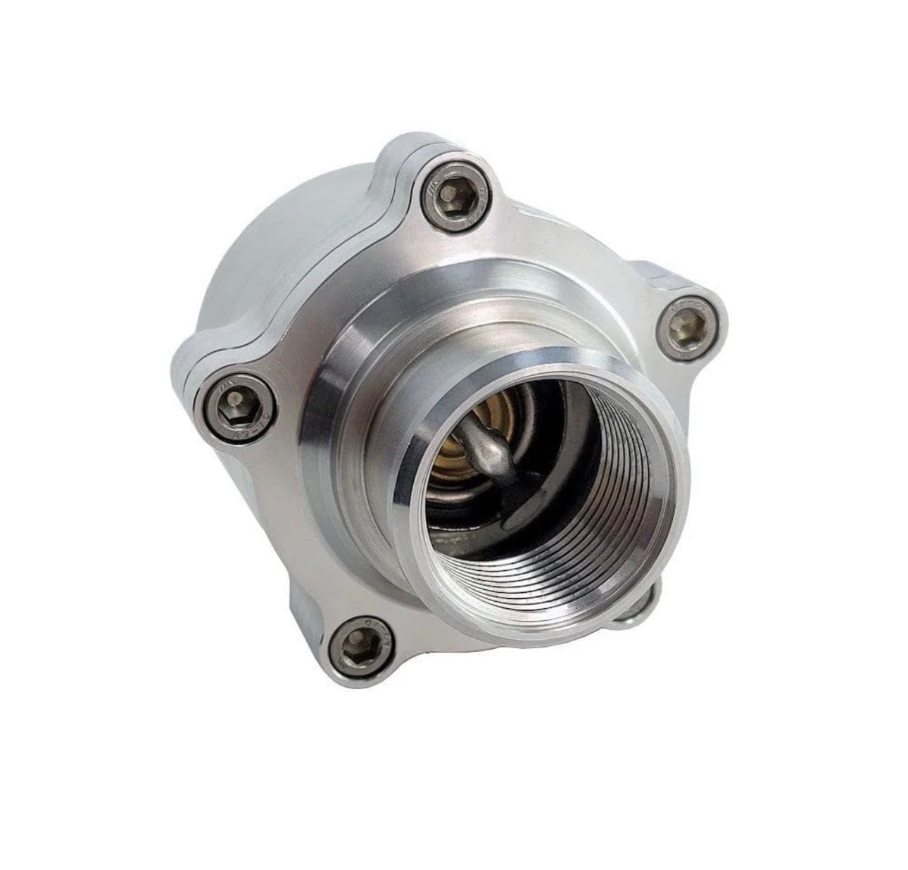 Billet Inline Thermostat Housing & Bypass Sensor Port 1.5" Hose (fits Ford Modular Coyote) UPR
