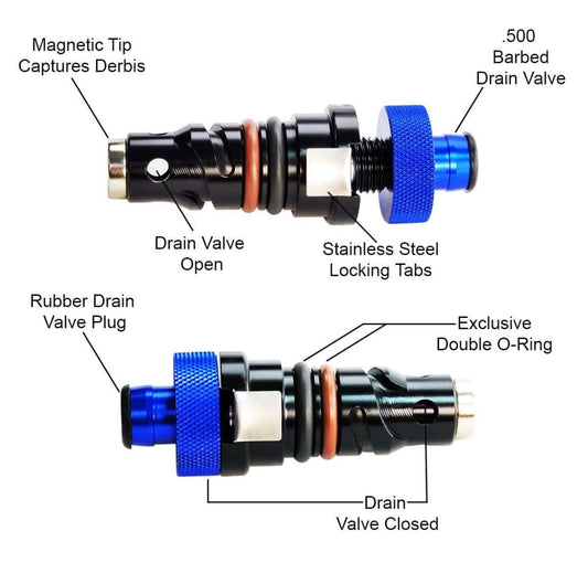 UPR Easy Oil Drain Valve (fits Ford Mustang F150 Raptor Edge Explorer Bronco)