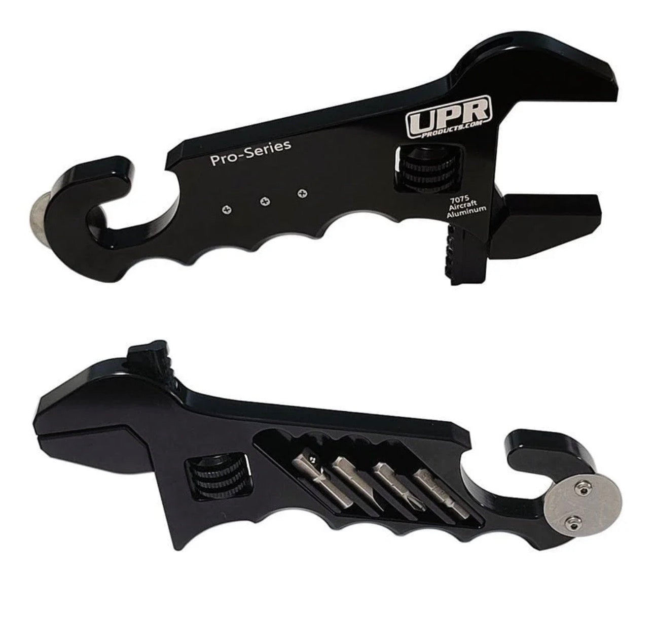 UPR 7075 Billet Adjustable -16 AN Wrench with Dual DZUS Multi-Tool Pit Wrench