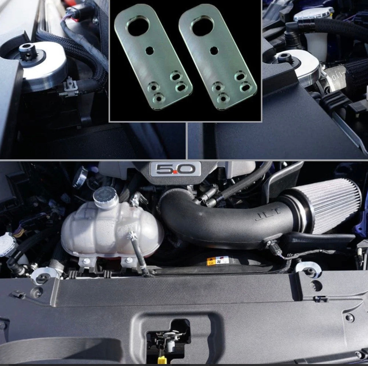 Billet Radiator Hold Down Kit Mount (fits 15-24 Mustang) UPR