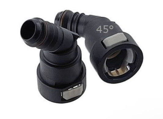 UPR Plug N Play PCV Snap Fitting 45* Angle for Oil Catch Can 3/8 1/2 5/8