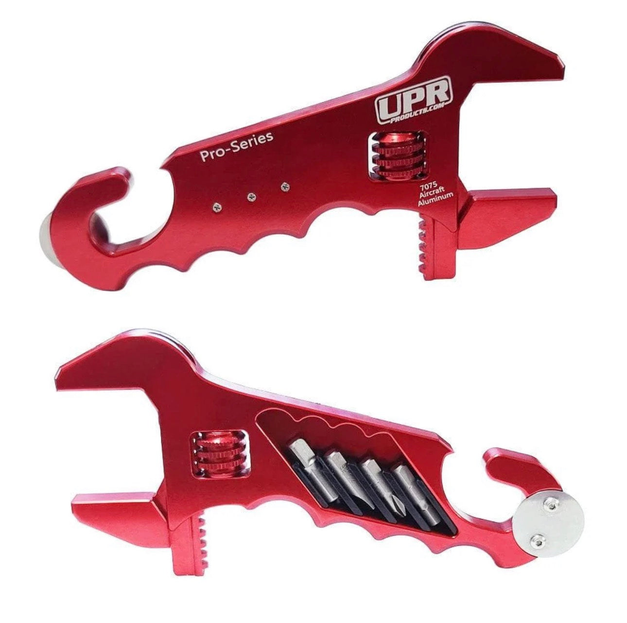 UPR 7075 Billet Adjustable -16 AN Wrench with Dual DZUS Multi-Tool Pit Wrench