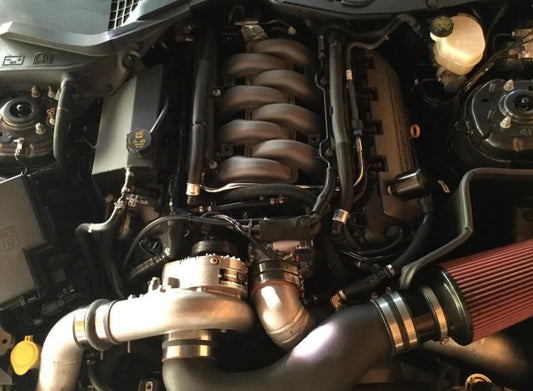 Plug N Play™ Single Valve Oil Catch Can with CSS (fits 15-22 Mustang GT with Paxton Vortech) UPR