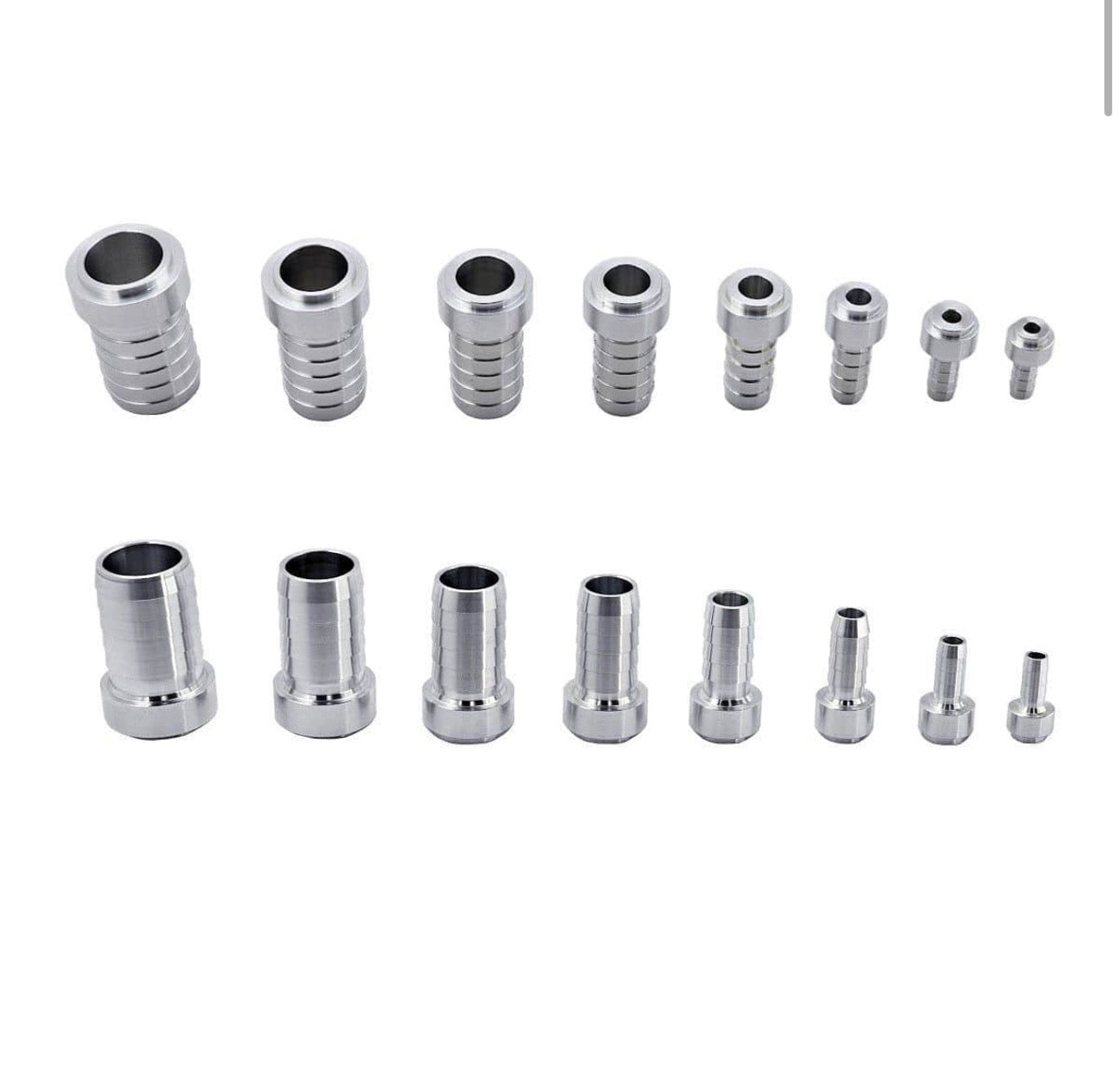 3/4" Barb Weld Bung Aluminum Stepped