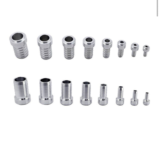 3/4" Barb Weld Bung Aluminum Stepped