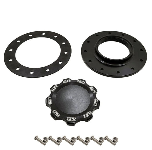 Billet Fuel Filler Cap & 12 Bolt Flange Bung UPR Black