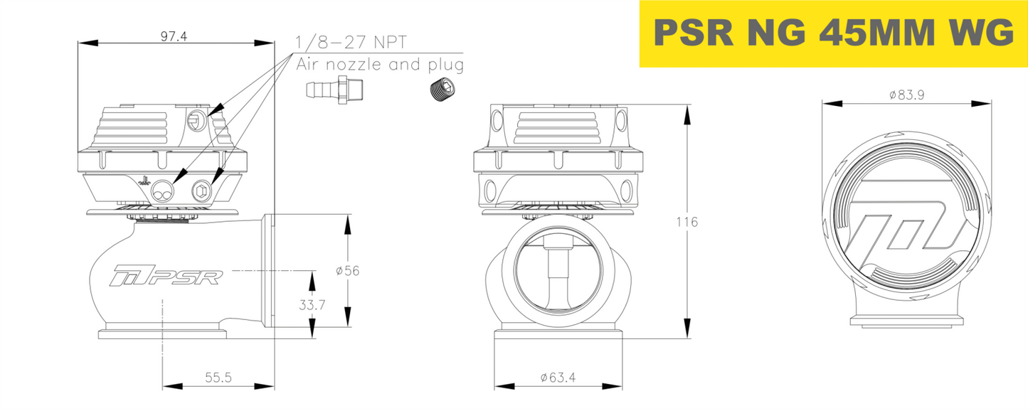HSF Pulsar 4849G (G25-550) EWG Turbo Kit (2013-2018 Ford Focus ST)