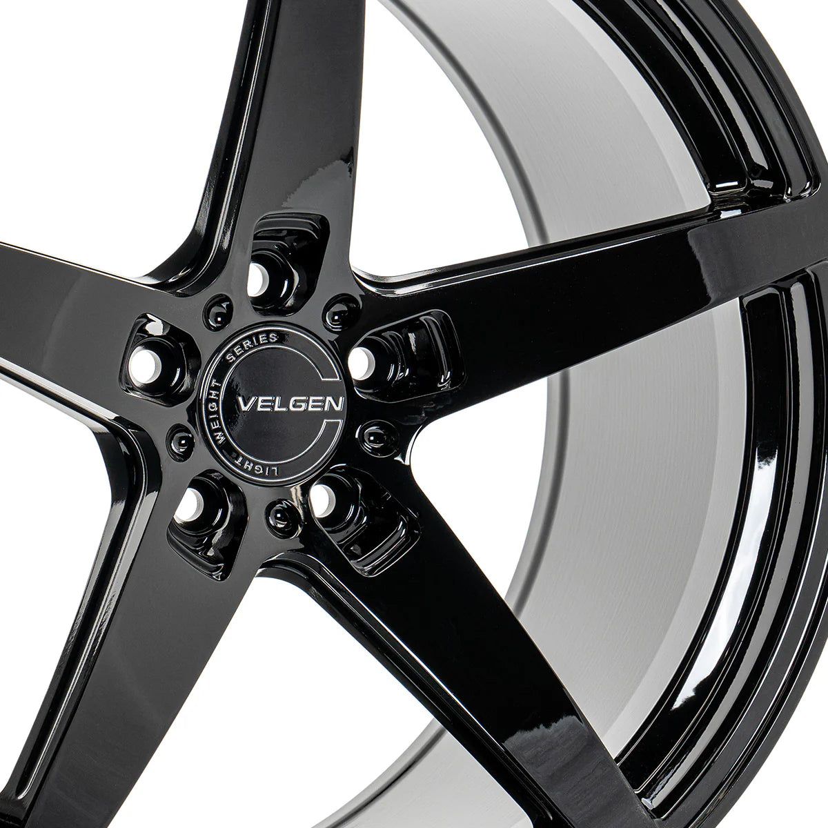 2005+ FORD MUSTANG VELGEN CLASSIC5 V2 WHEEL SET (SET OF 4) - GLOSS BLACK - 20X9.5/20X10.5