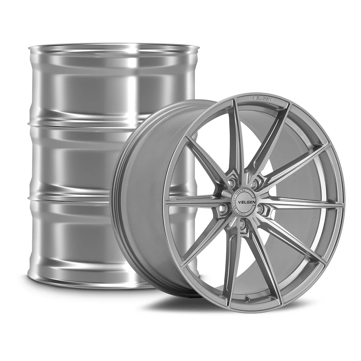 2015-2024 FORD MUSTANG VELGEN VF10 WHEEL SET (SET OF 4) - GLOSS SILVER - 20X10/20X11