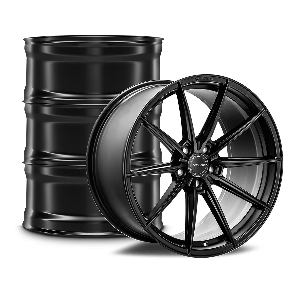 2015-2024 FORD MUSTANG VELGEN VF10 WHEEL SET (SET OF 4) - SATIN BLACK - 20X10/20X11